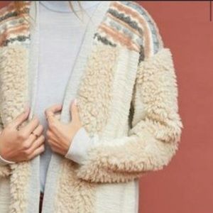 Anthropologie sherpa cardi